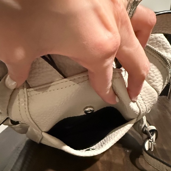 COLAB Cream Pebble Vegan Leather Backpack - Picture 11 of 16